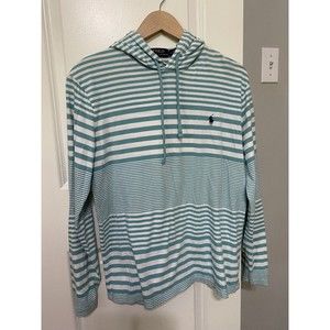 Polo Ralph Lauren Striped Hoodie Sweater Causal Comfy Women Medium